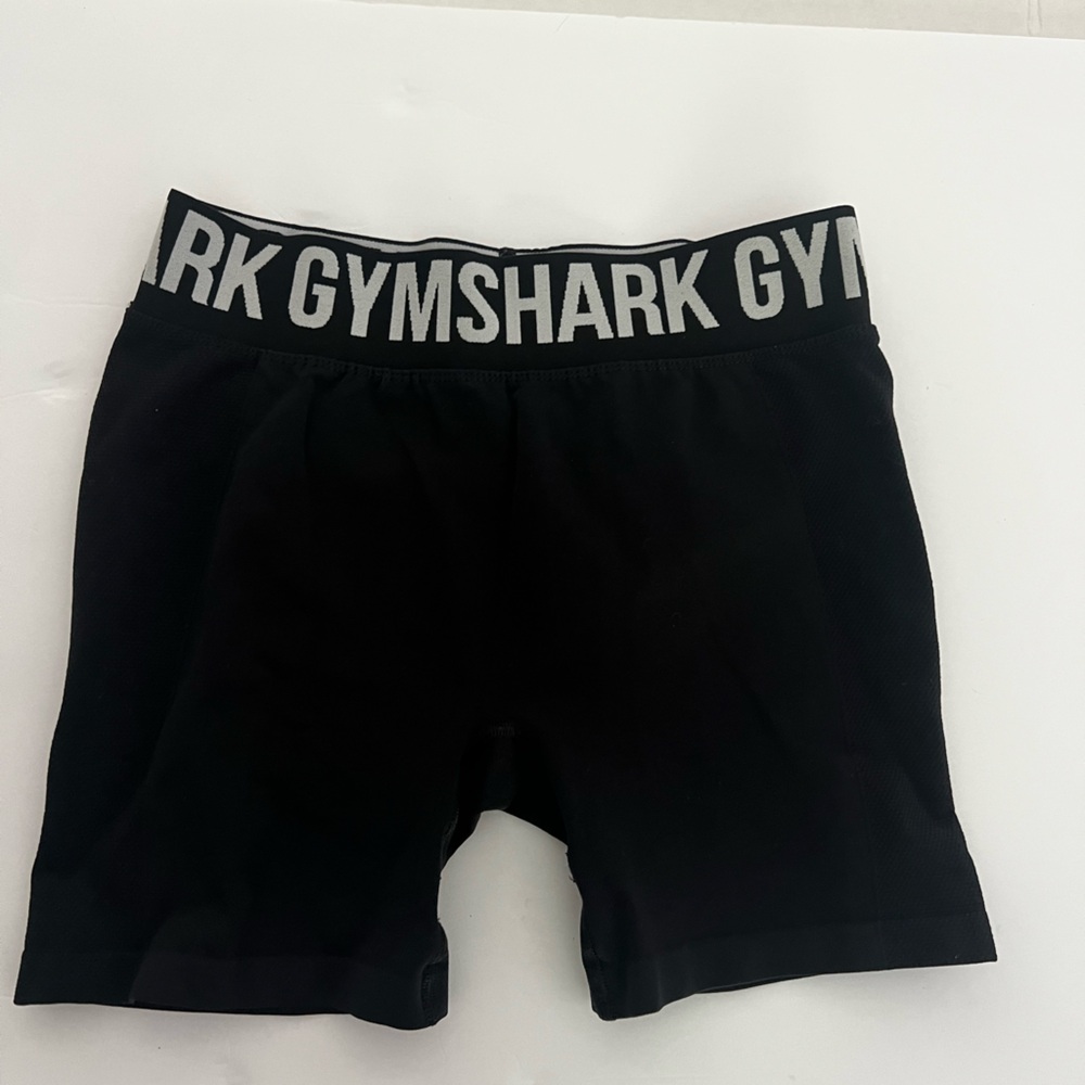 Gymshark Black and White Branded Compression Shorts